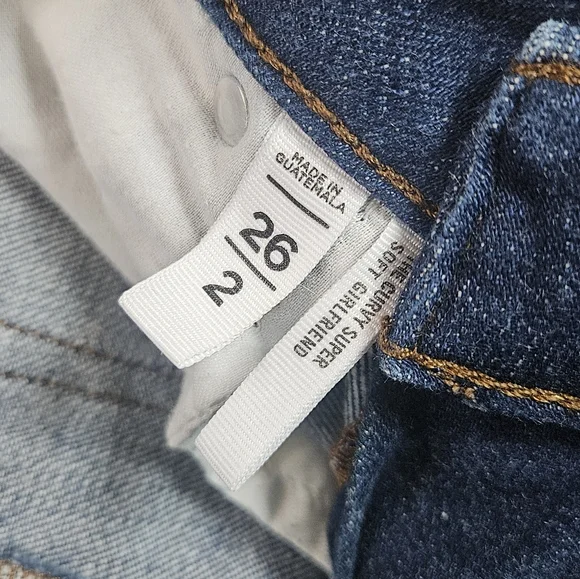 Loft Jeans Womens Size 2 Blue The Curvy Super Soft Girlfriend Minimalist Denim - Picture 8 of 8
